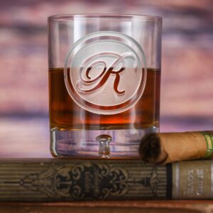 maechi Monogrammed Crystal Whiskey Glass – Personalized Tumbler